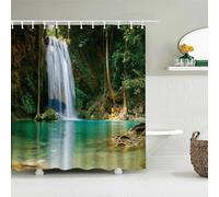 JGGXHM Rideau de Douche en Tissu Paysage Naturel forêt, imperméable, Impression 3D, pour Salle de Bain, Baignoire, décoration avec Crochets 70x200cm/WxH Rideaux Douche