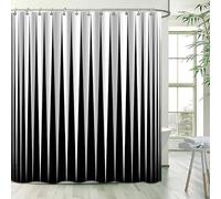 JGGXHM Rideau de Douche Moderne à Rayures Verticales, Rideau de Salle de Bain en Polyester imperméable avec Crochets (250 x 180 cm/L x H)