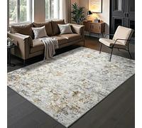 JGGXHM Tapis Abstrait Gris-Brun Moderne, Lavable, Doux et antidérapant, idéal pour la Chambre, Le Salon, la Salle à Manger et la décoration intérieure (70 x 140 cm)