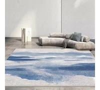 JGGXHM Tapis Abstrait Nordique pour Salon, décoration, canapé, Bleu, Grand Format, Tapis d'extérieur antidérapant et Lavable (80 x 120 cm)