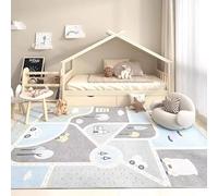 JGGXHM Tapis antidérapant décoratif pour Chambre d'enfant à Motifs de Dessins animés, Style Nordique, pour Salon, Lavable, Grande Surface, Tapis d'éveil pour bébé (90 x 120 cm)