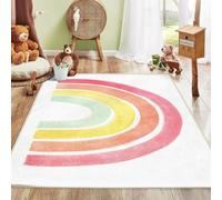 JGGXHM Tapis Arc-en-Ciel pour Chambre d'enfant, Tapis coloré pour Jouer et Lire, Tapis de Jeu Lavable, Style bohème, décoration de Chambre à Coucher, antidérapant (245 x 365 cm)