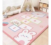 JGGXHM Tapis de Jeu pour Enfants, Motif marelle, Route et Chiffres, antidérapant et résistant, décoration intérieure, Style Mignon (40 x 90 cm)