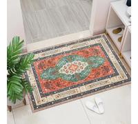 JGGXHM Tapis de Porte rétro bohème, Tapis de Bienvenue pour Salon, Chambre, entrée, Cuisine, Couloir, antidérapant, Lavable, Tapis de Sol (90 x 130 cm)