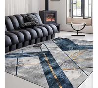 JGGXHM Tapis de Salle de Bain géométrique Nordique, Tapis de Sol pour Salon, décoration de Luxe Moderne, canapé, Table, Grande Surface, Lavable (150 x 240 cm)