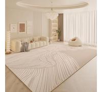 JGGXHM Tapis de Salon de Style crème, Grande Surface, antidérapant, Lavable, pour Chambre à Coucher (120 x 160 cm)