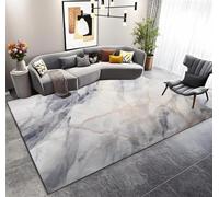 JGGXHM Tapis de Salon Luxueux en marbre Gris, Style Nordique, antidérapant, Lavable, idéal pour la décoration de la Chambre à Coucher ou du Chevet (180 x 210 cm)