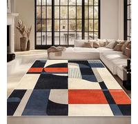JGGXHM Tapis de Salon Moderne et décoratif, Motif géométrique Tendance, Grand Format, antidérapant, idéal pour la Chambre à Coucher, Le Couloir, Le canapé ou Le Sol 60x90cm