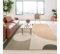 JGGXHM Tapis de Salon Moderne et Minimaliste en Peluche Lavable, Doux et géométrique, idéal pour Le Salon ou la Chambre à Coucher (120 x 180 cm)