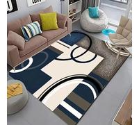 JGGXHM Tapis de Salon Moderne Gris, Noir et Blanc, décoration pour canapé, Table Basse, Grand Tapis antidérapant pour Chambre, Couloir, alfombra (50 x 80 cm)