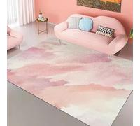 JGGXHM Tapis de Salon Rose Arc-en-Ciel, Moderne et Mignon, pour Chambre de Fille, Doux et décoratif (60 x 100 cm)