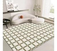 JGGXHM Tapis de Style géométrique Moderne pour Salon, Motif Damier Dopamine, Tapis de Chambre Doux et Lavable (130 x 190 cm)