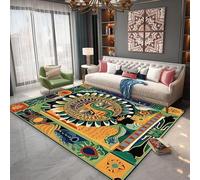 JGGXHM Tapis d'intérieur Vintage d'inspiration Orientale - Tapis Doux, antidérapant et Lavable, idéal pour Le Salon, Le canapé, la Chambre d'enfant ou Toute Autre pièce (50 x 80 cm)