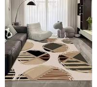 JGGXHM Tapis géométrique de Luxe de Style Moderne pour Salon, Grand Format, Doux, antidérapant, idéal pour la décoration intérieure (60 x 170 cm)