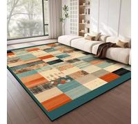 JGGXHM Tapis géométrique Moderne de Style Nordique, Grand Format, pour la décoration du Salon, Tapis d'intérieur léger et Luxueux pour la Chambre, antidérapant et Lavable (80 x 180 cm)