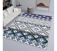 JGGXHM Tapis imprimé Style marocain, Grand Format, antidérapant, résistant à l'usure, Doux, pour Salon ou Chambre, Style Ethnique Classique (80 x 150 cm)
