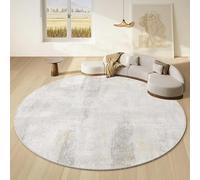 JGGXHM Tapis légers et Luxueux pour Salon, Chambre à Coucher Moderne et Minimaliste, Grand Tapis Rond pour Bureau, Tapis de Sol antidérapant (200 cm)
