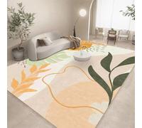 JGGXHM Tapis Moderne à Motifs de Fleurs et de Feuilles pour Salon, canapé, Chambre à Coucher, Cuisine, Table Basse (50 x 110 cm)