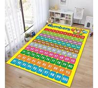 JGGXHM Tapis Puzzle Chiffres 1-100 pour Chambre d'enfant, Tapis de Jeu, Tapis de Salon, Tapis de Lecture, antidérapant (180 x 240 cm)