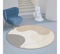 JGGXHM Tapis Rond à Poils Courts de Style Abstrait, décoration de Chambre, Tapis de Bain Nordique esthétique, antidérapant et Lavable, Grand Tapis pour Chambre (160 cm)