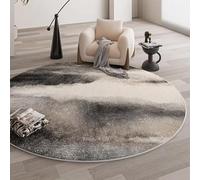 JGGXHM Tapis Rond à Poils Courts de Style Moderne pour Chambre à Coucher, Tapis léger et Luxueux pour Salon, Bureau, Tapis de Sol Lavable pour la Maison (40 cm)