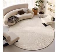 JGGXHM Tapis Rond à Poils Courts pour Salon, Chambre d'enfant, Coiffeuse, Miroir, antidérapant, Beau Tapis, décoration intérieure (70 cm)