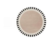 JGGXHM Tapis Rond de Style français pour Chambre à Coucher, Tapis de Luxe léger pour Salon, Tapis de Sol Lavable pour Salon, Tapis de Bureau antidérapant (170 cm)