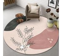 JGGXHM Tapis Rond Style Nordique à Motifs géométriques pour Salon et Chambre, antidérapant, décoration de Chambre (70 cm)