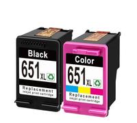 JGHFReW 651 Remplacement de la Cartouche d'encre Compatible avec OfficeJet 202 202C 252 252C et DeskJet Ink Advantage 5575 5645 Imprimantes(HP 651xl 1bk 1color)