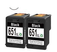 JGHFReW 651 Remplacement de la Cartouche d'encre Compatible avec OfficeJet 202 202C 252 252C et DeskJet Ink Advantage 5575 5645 Imprimantes(HP 651xl 2bk)