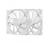 JGHFReW Boîtier Ventilateur TEUCER 140mm PC avec 4 Broches PWM contrôle de la température réglage de la Vitesse 600-1500 TR/Min Solution de Refroidissement Compatible(2PCS AF14025 WH)