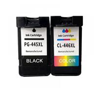 JGHFReW Cartouche à Encre remanufacturée PG445 PG445XL CL446XL Compatible avec IP2840 MX494 MG2440 MG2540 MG2940(1 Set)