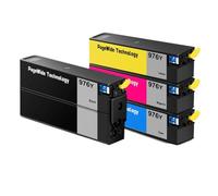 JGHFReW Cartouche d'encre 976Y 976 Y Compatible avec imprimantes PageWide Pro 552DW 552DN 577DW 577Z P55250DW MFP P57750DW(3PCS - C M Y)