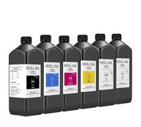 JGHFReW Ensemble d'encre et de Vernis 1000ML DTF Compatible avec Film DTF Compatible A B Compatible avec XP600 TX800 1390 L800 L1800 L805(Black 1000ml)