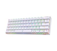 JGHFReW K630 Dragonborn 60% Wired RVB Hot SWAPPABLE MÉCANIQUE Clavier DE Gaming 61 Compact Compact Compatible avec PC et Ordinateur Portable(White)