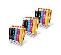 JGHFReW La Cartouche à Encre XL Compatible Compatible avec Les imprimantes Fonctionne avec Les modèles PGI550 CLI551 s'adapte à IP7250 MG5450 MX925 MG5550 6450 5650(3SET)