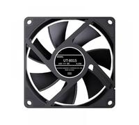 JGHFReW Mince 15mm 12V 4Pin PWM roulement hydraulique 8CM Ventilateur de châssis Compatible avec boîtier PC Refroidissement 1200-3000 TR/Min