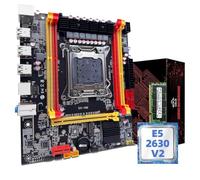 JGHFReW Processeur LGA2011 Xeon E5 2630 V2 ZSUS X79 VG2, Ensemble Carte mère avec DDR3 16 go de RAM ECC 1600MHz et compatibilité NVME M.2 SATA(Motherboard+CPU+RAM)