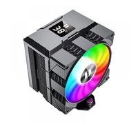 JGHFReW Radiateur à Affichage numérique ARGB 90, avec 4 caloducs, système de Refroidissement par Ventilateur à Tour Unique, Compatible avec Divers châssis(Black ARGB)