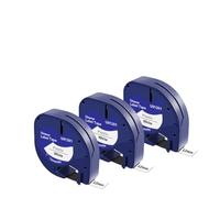 JGHFReW Ribbon d'imprimante Compatible 3pk 5pk 10pk pour Les Bandes LT 91201 Noir sur Le Ruban de Remplacement Blanc Fonctionne avec LT100H(3PCS)