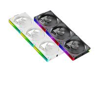 JGHFReW TEUCER JM-5 Kit de Ventilateur de boîtier ARGB sans Fil 800-2000 TR/Min 5V 3 Broches Compatible avec Les radiateurs de Refroidissement à Eau 240 ou 360mm(White Forward)