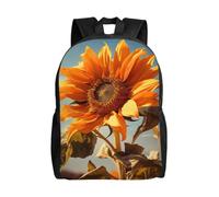 JGHHOUN Beau sac à dos élégant imprimé tournesol imperméable unisexe pour le travail, les voyages, la randonnée, le camping, la salle de sport