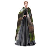 JGHHOUN Cape à capuche avec imprimé perroquets colorés sur un arbre pour adultes, accessoire de costume, carnaval, cosplay, fête sur le thème des vampires