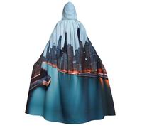 JGHHOUN Cape à capuche imprimée Chicago pour adulte - Cosplay - Carnaval - Fête saisonnière