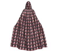 JGHHOUN Cape à capuche imprimée Père Noël pour adultes - Accessoire de costume pour carnaval, cosplay, fête sur le thème des vampires