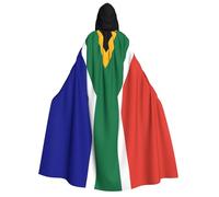JGHHOUN Cape à capuche pour adulte avec imprimé drapeau de l'Afrique du Sud, cosplay, bal masqué, carnaval, fête, célébrations saisonnières