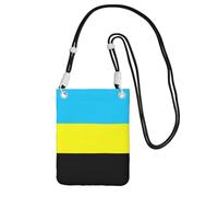 JGHHOUN Drapeau du Sultanat de Burongan Imprimé Mode Mince Sac à Bandoulière Léger Imperméable Pochette Mobile Cell Pouch Usage Quotidien, Noir , Taille unique