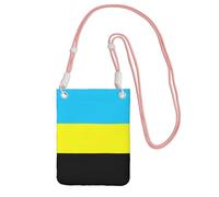 JGHHOUN Drapeau du Sultanat de Burongan Imprimé Mode Mince Sac à Bandoulière Léger Imperméable Pochette Mobile Cell Pouch Usage Quotidien, rose, Taille unique