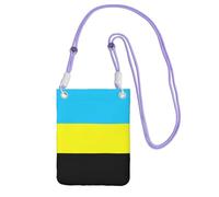 JGHHOUN Drapeau du Sultanat de Burongan Imprimé Mode Mince Sac à Bandoulière Léger Imperméable Pochette Mobile Cell Pouch Usage Quotidien, violet, Taille unique