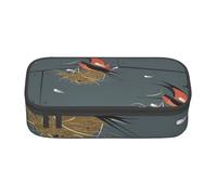 JGHHOUN Grande trousse à crayons avec imprimé hirondelle grange en graphite pour adolescents